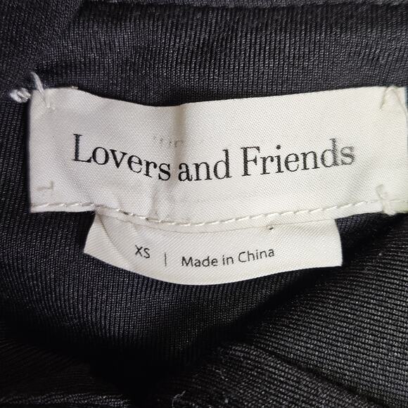 Lovers + Friend Corey Mini Wrap Dress Black Halter Cocktail Night Out Revolve XS - Picture 12 of 16